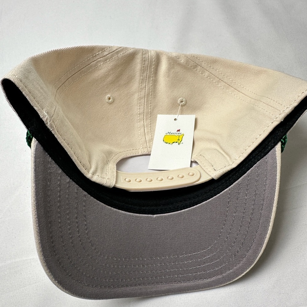 ⛳️Masters Crows' Nest Tan hat with Masters Logo - NEW - Picture 3 of 3